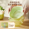 Shuwushuo double-layered vegetable sink, drain basket, washing fruit basket, rice washing artifact, vegetable washing basin, rice washing basket, water filter sieve basin