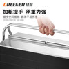 GREENER stainless steel tool box three-layer double-layer folding tool box large multi-functional industrial grade thickened portable storage box special length silver gray model double-layer stainless steel folding tool box