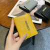 CALCULAT&KEENck wallet for women with good looks, thin and small wallet for women, high-end, exquisite and high-end, doing business, full pickup bag inside and outside, pink, 9 card slot gift box, Goddess Day gift, ghostwritten greeting card