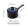 Pottery King single-handled casserole dry-fired non-cracking soup stew pot porridge small size 1-2 people long-handled ceramic milk pot with handle blue stripe single-handled milk pot 1.5L