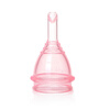 AIWO Beibei Menstrual Cup Silicone Drainable Menstrual Cup, a magical device for aunties to prevent side leakage during menstrual period and can be used for swimming. The second generation new model can drain liquid. Transparent powder + gift pack M size