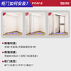 Platinum Wardrobe Open Metal Cloakroom Simple Customized Overall Walk-in Small Apartment Clothes Rack 0.9m Walker 0.9m-6 Delivery to Home Package Installation