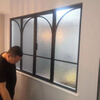 Yaotian French old steel window indoor iron window wall decoration false window screen partition Changhong glass entrance wall decorative mirror white 1 square + glass