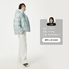 Tambor Korean style puff down jacket women's short removable hood winter loose thick coat TBF530368D Frost Blue S 160/84A