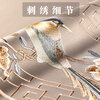 Nest New Chinese Style Bay Window Cushion Can Sleep Cushion High-end Luohan Mattress Customized Bedroom Window Sill Seat Cushion Birds and Flowers Fragrance Ash High-Precision Fabric Customized Photoshoot Link Private Photoshoot Not Posted