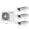 Gree central air conditioner, one to four, one to three, one to two duct machines, new national standard first-level energy efficiency, household multi-split frequency conversion heating and cooling embedded card machine, Yiju GMV-large 3 horses, first-level energy efficiency, one to two, installation included