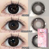 OVOLOOK half-year disposable 2 pieces new sandwich craft student daily size diameter color contact lenses for women ovolook cream Oreo 14.2 half-year disposable gift box 0 degrees