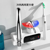 AUX electric hot water faucet, instant hot water faucet heater, electric heating, rapid overheating, electric water heater, kitchen kitchen treasure, bathroom under/side water inlet, intelligent digital display, snow mountain white (side water inlet) + free leakage protection