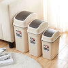 Feida Sanhe swing lid trash can for home bathroom toilet living room rectangular sandwich narrow flip lid trash can with lid 6L off-white