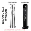 Runkai stainless steel cigarette butt column ashtray vertical hotel shopping mall cigarette extinguisher bucket smoking bucket park floor-standing outdoor ash column small waist ash column - can be fixed