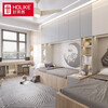 Holike custom tatami bed, twin teen room, desk, wardrobe, integrated cabinet bed, whole house furniture customization, custom gold