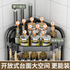 Jiuqiangu Corner Condiment Rack Condiment Rack Condiment Bottle Box Hook Large Capacity Countertop Storage Basket 6370