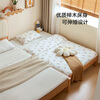 Lin's home solid wood children's bed widened spliced large bed retractable folding single baby crib LH167A3 1.5*2 meters