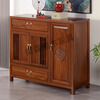 Ruichengtang sideboard solid wood tea cabinet new Chinese style living room wall storage cabinet wine cabinet kitchen tableware cabinet integrated cabinet light walnut 120*35*85