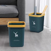 Shuangyi Household Trash Can Bedroom Square Kitchen Bathroom Living Room Simple Uncovered Large Paper Basket Trash Can Blue and Yellow Contrast Color - Xiaolu Medium 8L Special Price