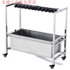 Stainless steel mop pool movable floor-standing drag rack with drain rack mop pool factory hospital school home unit flagship model small 3 mop 4 hooks