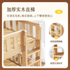 Lin Yimuze bunk bed, children's bed, high and low bed, adult bunk bed, boy and girl bed, bedroom bunk bed, national standard upgraded log bed 125cm*190cm (bed 135cm*200cm)