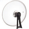 YEIES pot lid, tempered glass lid, stainless steel garden wok lid, pan lid, universal wok lid, thickened vertical lid suitable for inner diameter 29cm