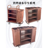 Hotel linen cart, guest room special work cart, hotel stainless steel service cart, cleaning cart, cleaning cart, black, exchange for multi-pocket bags, contact customer service