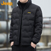 JEEP Jeep Down Jacket Men's Winter Short Casual Stand Collar Jacket Men's Trendy Brand Warm Clothes Men's Black XL