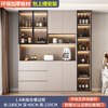 Aimuge sideboard high cabinet against the wall integrated modern simple light luxury guest restaurant home multi-functional wine cabinet storage storage cabinet Khaki color-combination 02 180*40*220cm