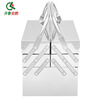 Qilu Anran stainless steel tool box three-layer folding hardware tool storage box multi-functional suitcase 460mm