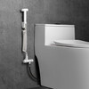 Durade (KSHD) German KSHD all-copper toilet spray gun companion bathroom flusher women's high-pressure water gun booster faucet nozzle matte white (double angle valve) spray gun set