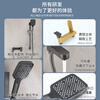 Tipai Gun Gray Bathroom Shower Set Rain Sprinkler Bathroom Hot and Cold Full Copper Mixing Valve Bathtub Faucet Black Model A (Square Sprinkler)