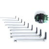 SATA (SATA) Hexagonal wrench set Hexagonal set Hexagonal screwdriver tool 05481-05485 Multiple specifications 9-piece extended ball head hexagonal set 05485