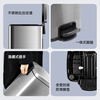 Jinke stainless steel trash can foot-operated with lid large commercial office hotel small kitchen bedroom flip-top light luxury living room sanitary bucket sand silver steel 20 liters