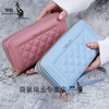 Kangaroo Wallet Women's 2023 New Long Style Women's Hand-held Korean Style Casual Mobile Phone Bag Double Zipper Wallet Large Capacity Card Holder Black