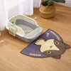 Wang Yejun anti-splash cat litter box semi-closed top-in cat toilet cat litter box cat litter scoop cat litter box large with cartoon cat litter mat