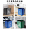 Kaimujie portable thickened ring-type trash can kitchen lidless environmentally friendly square pressure bag type kitchen waste guest room office small bathroom hotel 15L green/food waste