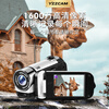 YZZCAM high-definition digital camera high-definition home DV entry-level small video all-in-one travel wedding meeting record camera body-worn video recorder ccd silver with 32G memory card