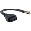 Car OBD line plug universal female DC detection interface 16-pin extension cable conversion connector 0.3 meter female open line with DC