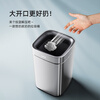 SUPOR stainless steel lidless trash can 12L large living room kitchen bathroom bedroom inner and outer double bucket silver