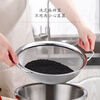 HAIDI 304 stainless steel sesame washing artifact rice basket fine hole rice washing sieve drain basket drain basin drain rice sieve household large 304 double ear rice basket no specifications