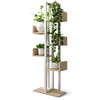 Shuali bookshelf tree-shaped multi-layer storage flower pot rack balcony flower rack six-layer primary color SL17102Z