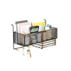 Baimuyuan office storage rack work station organization artifact desktop hanging basket hanging dormitory table top supply box black large paper towel style