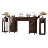 Harmony Home New Chinese-style solid wood offering table altar with raised head case purple gold sandalwood in the central hall six-piece set home living room table entryway strip case/offering table/sacred table (horseshoe leg design) assembly