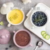 Half Life Steamed Egg Bowl Baby Food Complementary Bowl Steamed Egg Custard Special Covered Ceramic Small Steaming Bowl Double-Eared Bowl Home Steamed Egg Custard Bowl