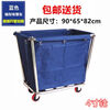 Huili's customized folding linen cart hotel stainless steel collection trolley room entrance hotel property service cart guest room hygiene cleaning stainless steel folding cart gray
