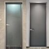 Renjuyi extremely narrow bathroom door toilet door titanium magnesium aluminum alloy gray oil sand Changhong glass toilet bathroom door 16 extremely narrow series 1