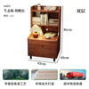 Happy Shuwu solid wood bedside table bookshelf integrated multi-layer storage shelf bedroom bedside heightened storage cabinet small narrow storage cabinet double layer #walnut color 43*40*86