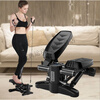 Ouston household mini hydraulic stepper fitness equipment with tension rope indoor leg training stepper black