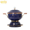 Touchmiss (touchmiss) cloisonné single small hot pot household one person one pot copper alcohol hot pot club hotel special copper hot pot red bottom-royal belt 16.5cm