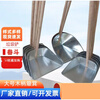 Wooden handle dustpan, sweeper, iron dustpan, sanitation bucket, garbage bucket, ash bucket, iron shovel, old wooden handle dustpan/extra large