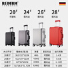 REDURM all-aluminum-magnesium alloy large-capacity suitcase, lightweight boarding suitcase, business trip trolley case, high-looking obsidian black - flagship 3D pattern scratch-resistant and wear-resistant hard case 20 inches - boarding