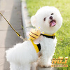 Hippie Dog Dog Leash Vest Style Small Dog Teddy Bichon Pomeranian Internet Celebrity Pet Travel Chain Pet Dog Walking Leash Yellow Bee S (recommended weight within 4 pounds)