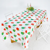 Monkey Dafu disposable tablecloth plastic PEVA printed birthday party Christmas tablecloth thickened plastic rectangular Christmas white snowflake tablecloth